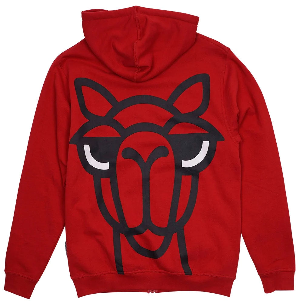 Bo Bendixen Sweatshirtjacke mit Kapuze Kamel rot