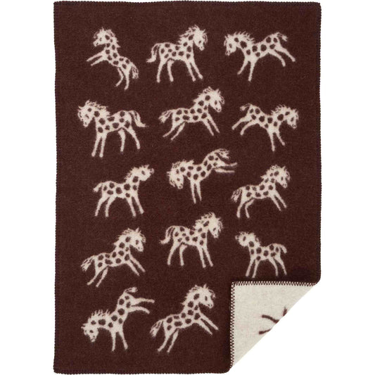 Klippan Pony Babywolldecke aus Lammwolle 65 × 90 cm