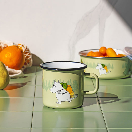 Muurla Mumins Campers Tasse 0,55 l Emaille grün
