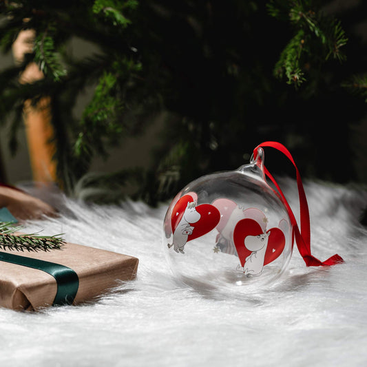 Muurla Mumins Christbaumkugel Herz Ø 9 cm