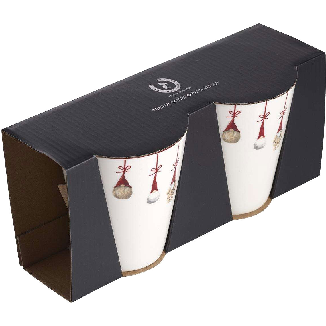 Nääsgränsgården Gnome Mug 0.3L Red White 2 pcs.