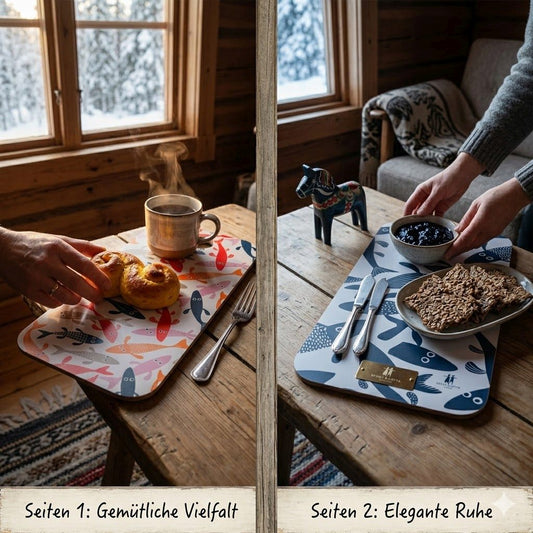 Bengt & Lotta Servierbrett / Schneidebrett „Der Teich“ – Schwedisches Design für deine Küche