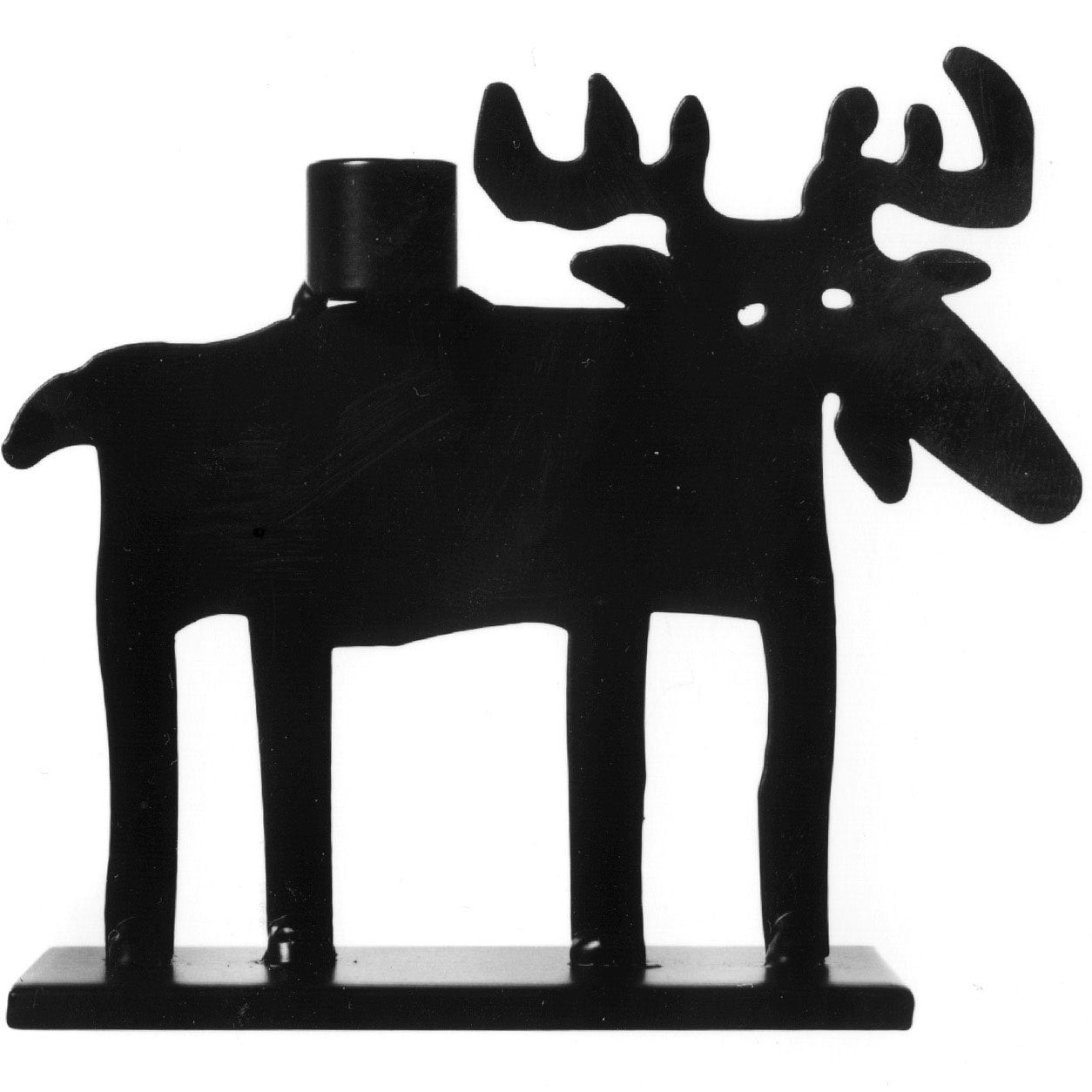 Bengt & Lotta Elch-Kerzenständer „Mini“ – Schwedischer Kult im kleinen Format (9 cm, Schwarz)