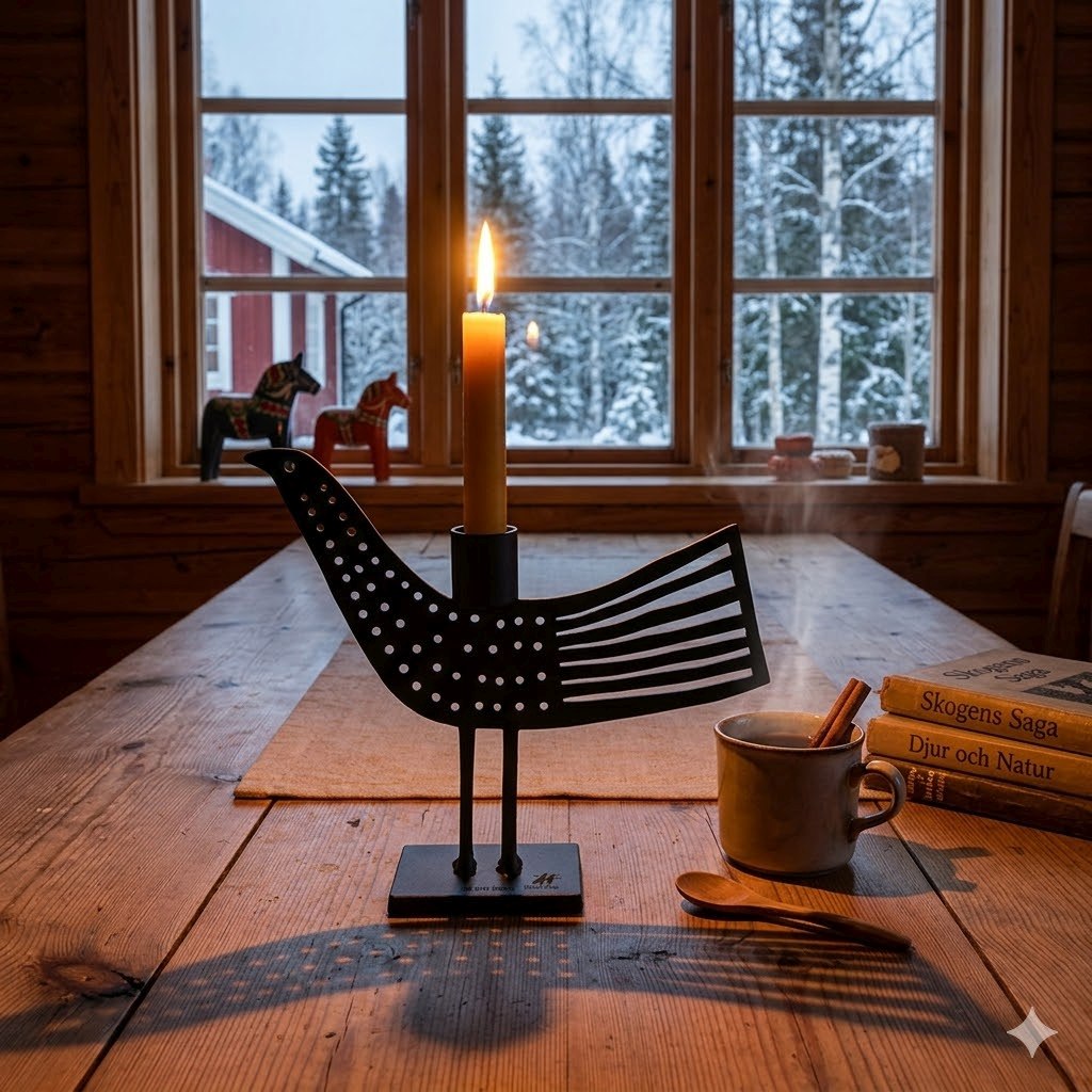 Bengt & Lotta Punktvogel Kerzenständer Höhe 26,5 cm schwarz