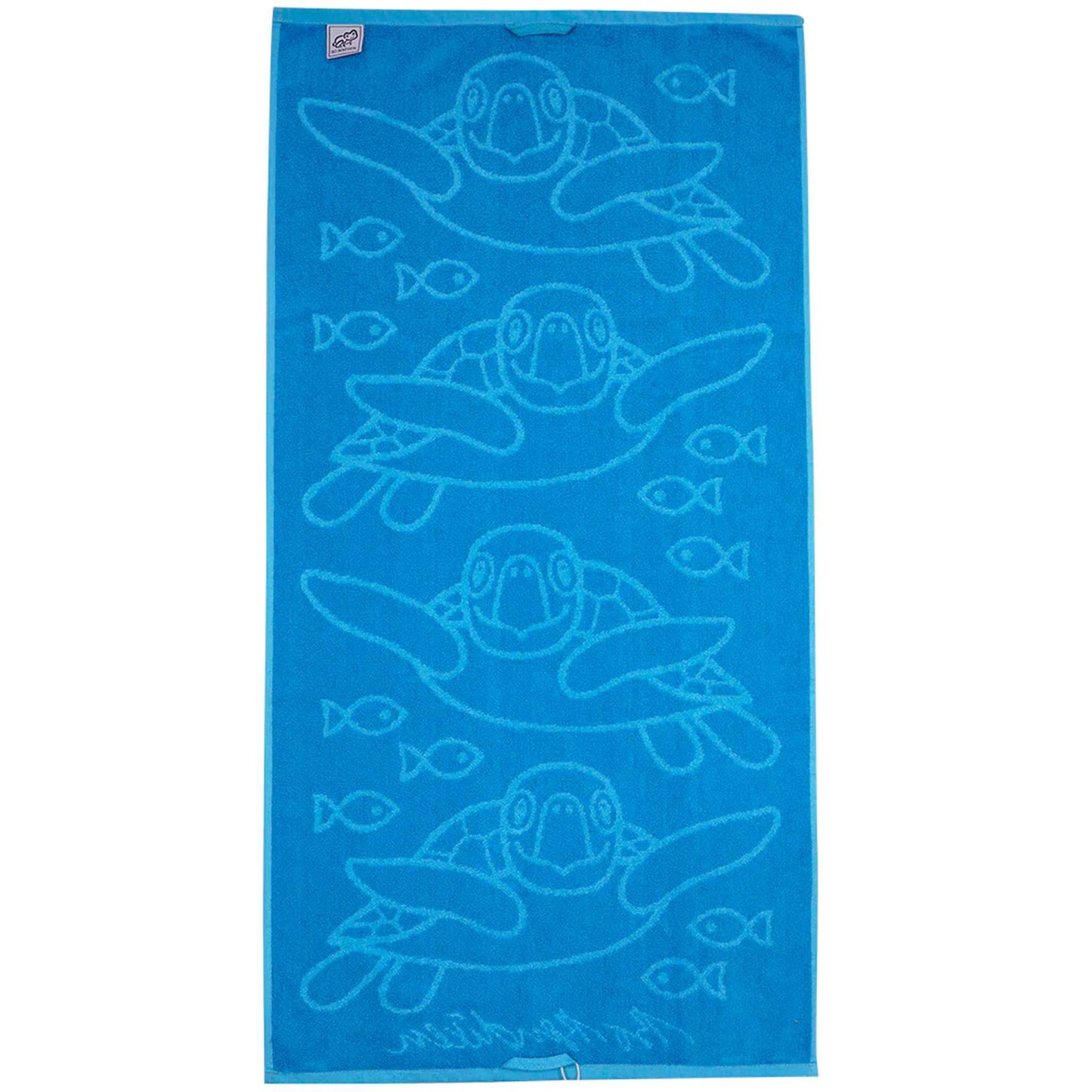 Bo Bendixen Turtle Bath Towel 100x150 cm Turquoise made of fluffy terry cloth