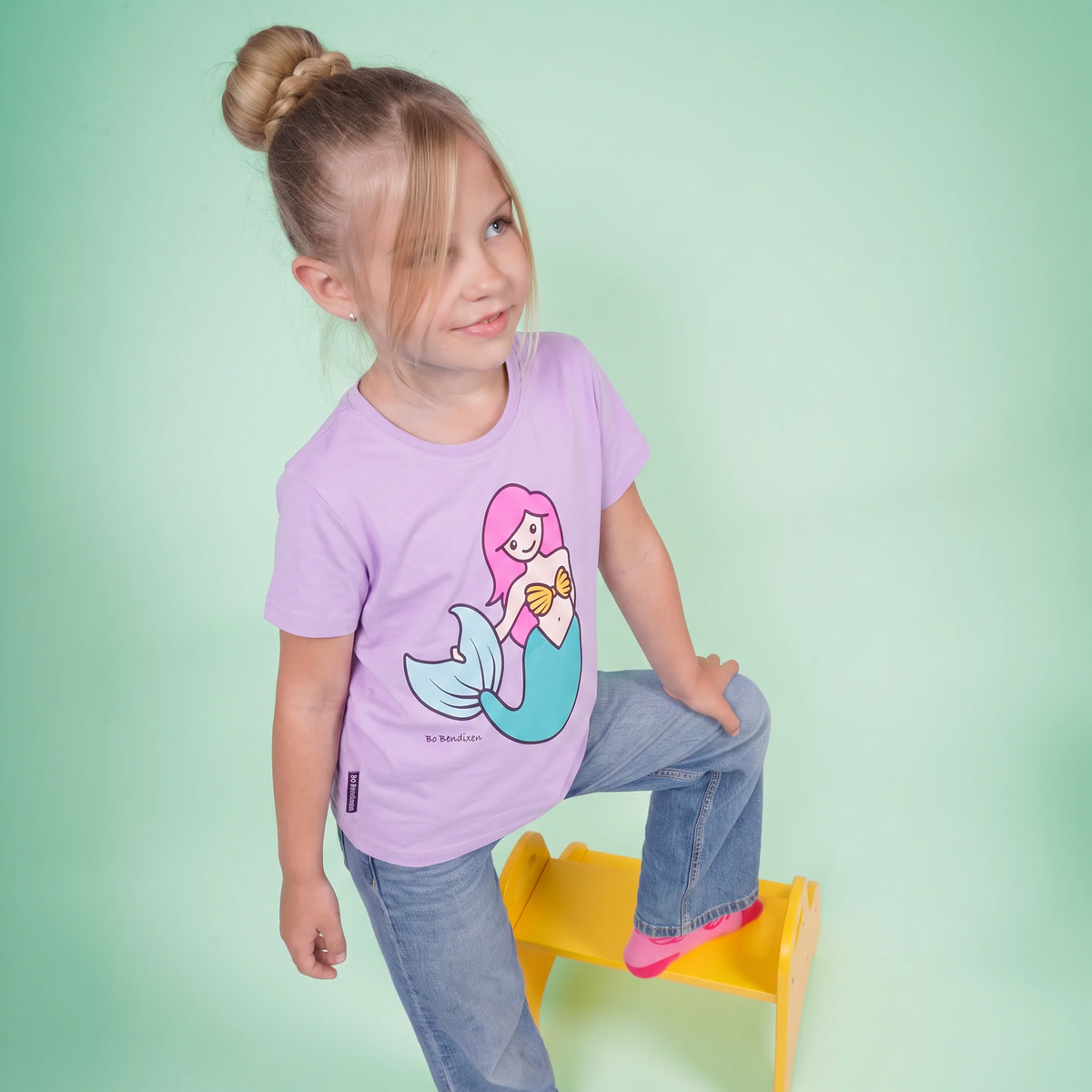 Bo Bendixen Kids T-Shirt Mermaid purple