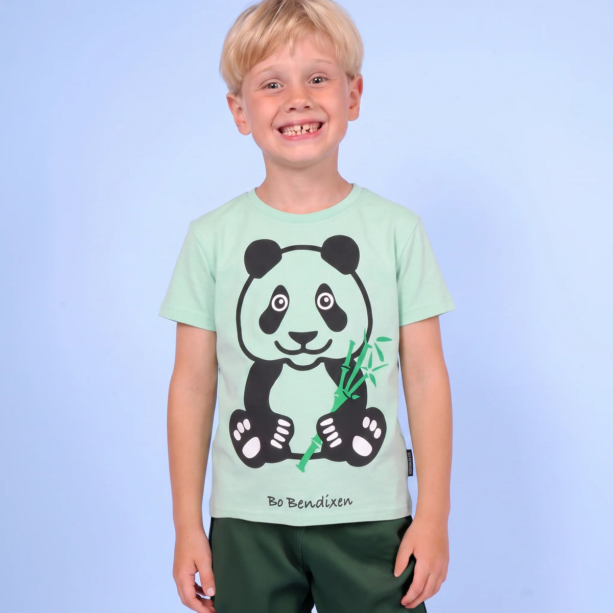 Bo Bendixen Kinder T-Shirt Panda green