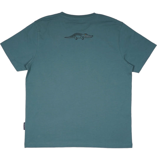 Bo Bendixen T-Shirt Sneaky Crocodile grün