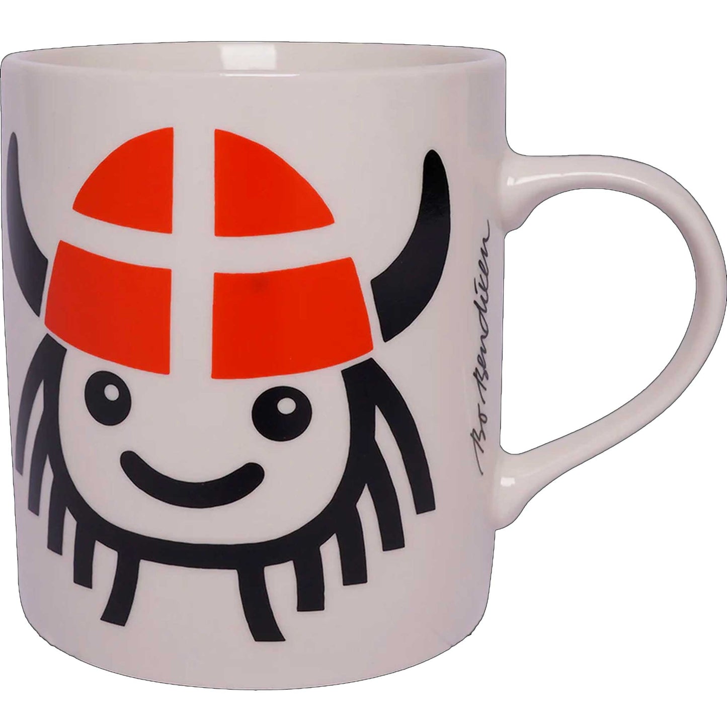 Bo Bendixen Tasse Wikinger Junge 0,3 l schwarz, rot, creme