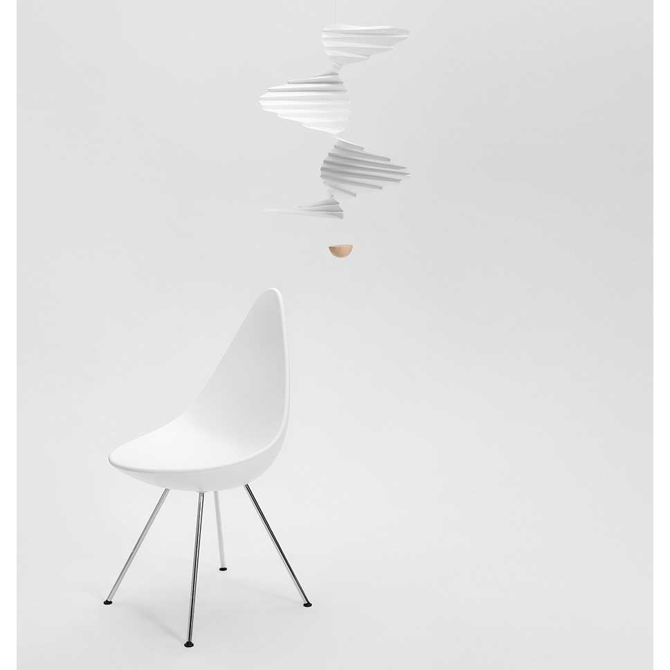 Flensted Mobiles Air Flow 36 Holz & Folie 60x35 cm weiß