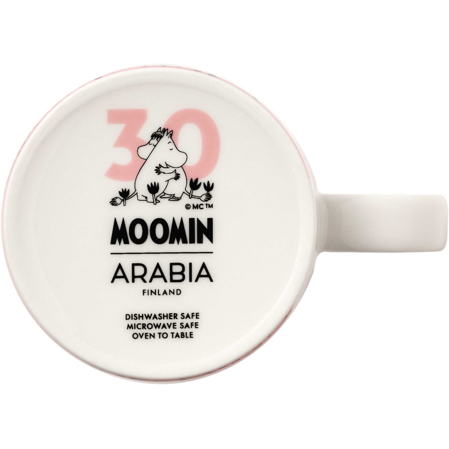 Moomin by Arabia Mumins 30 Jahre Liebe Tasse 0,3 l rosa, creme