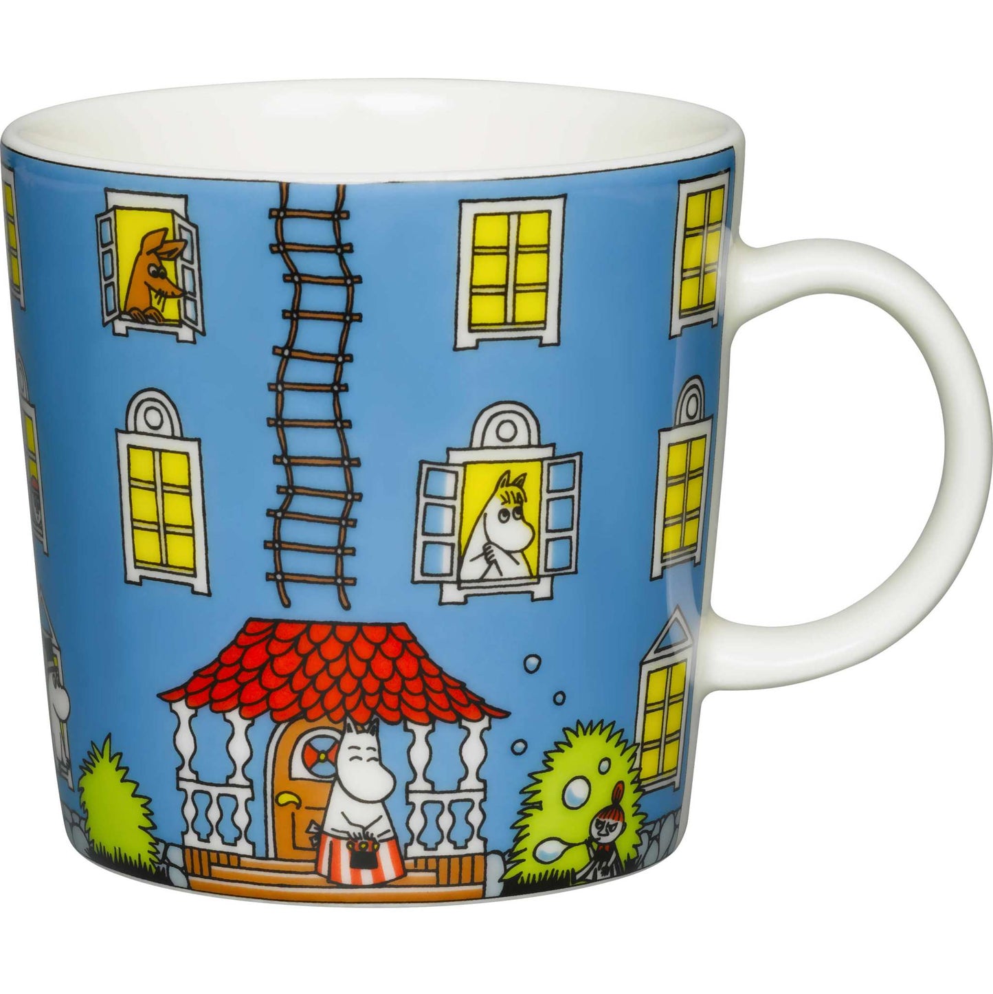 Moomin by Arabia Mumins Haus Tasse 0,3 l blau, mehrfarbig