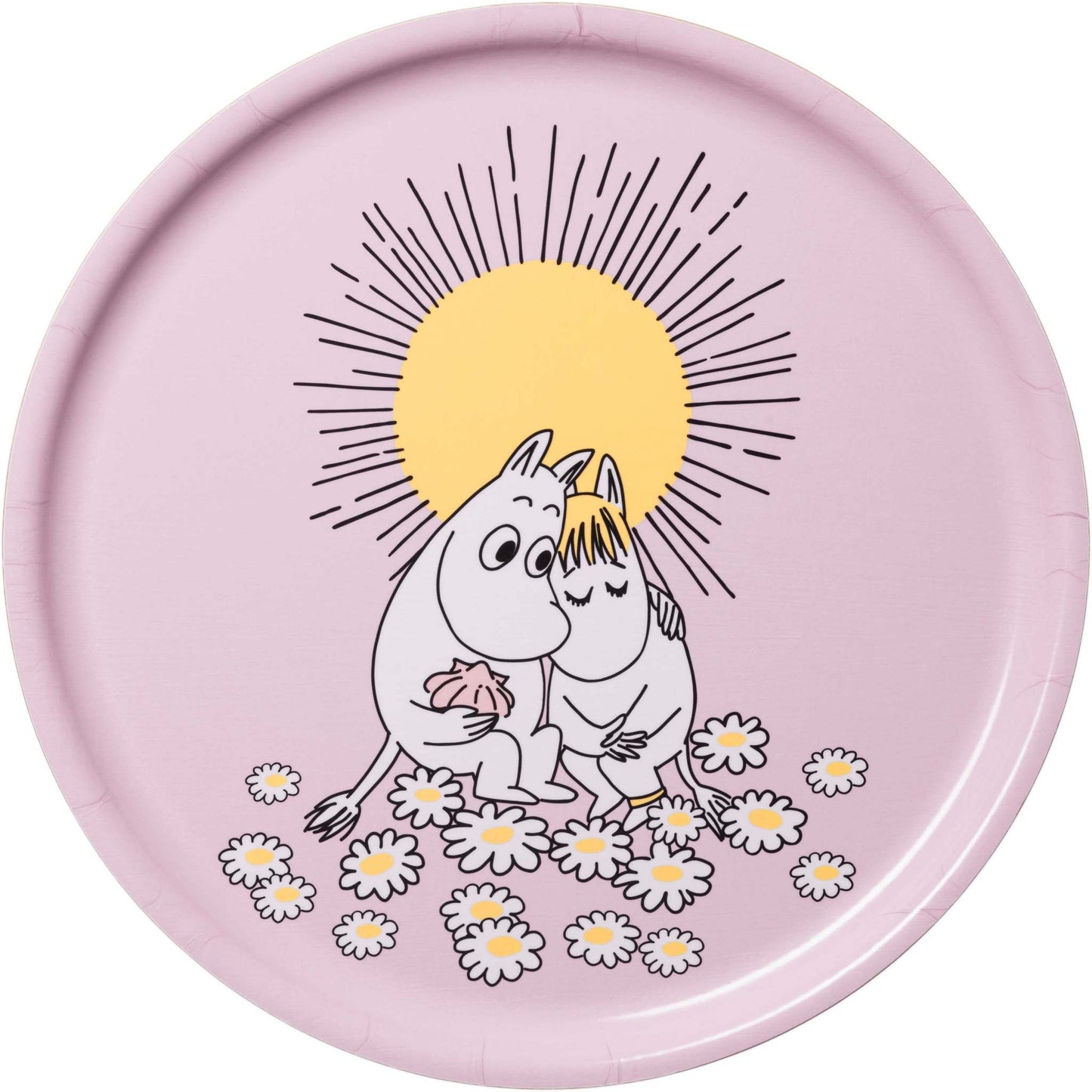 Moomin by Arabia Mumins Sweethearts Tablett Ø 35 cm flieder, weiss