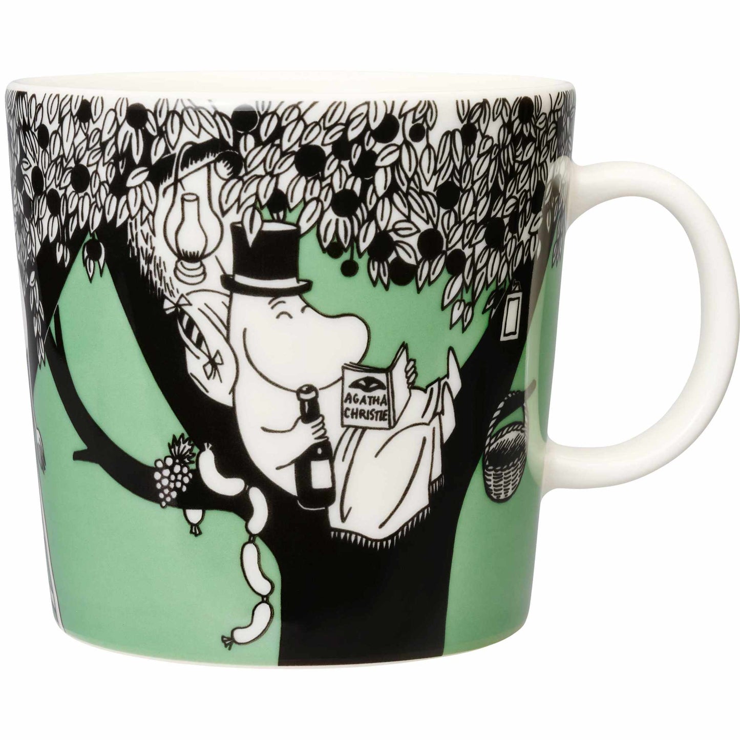 Moomin by Arabia Mumins Tasse 0,4 l grün, cremeweiß, schwarz