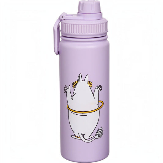 Nordicbuddies Mumins Thermoflasche Snorkfräulein mit Hula-Hoop-Reifen Edelstahl 550 ml flieder - Ansicht 2
