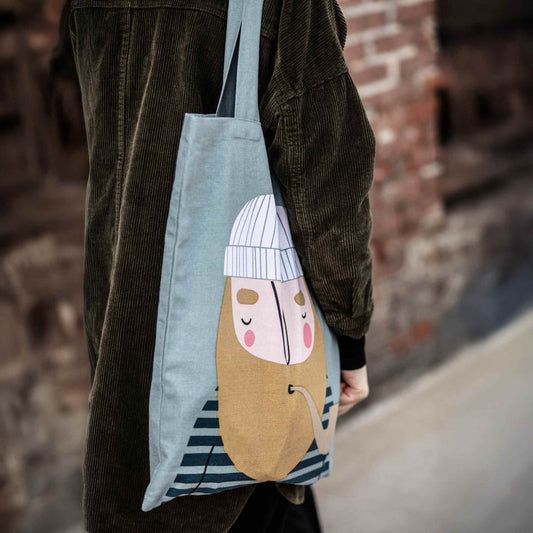 Spira of Sweden Kompiskasse Ebbot Tasche 37x47 cm - bunte Einkaufstasche aus Stoff