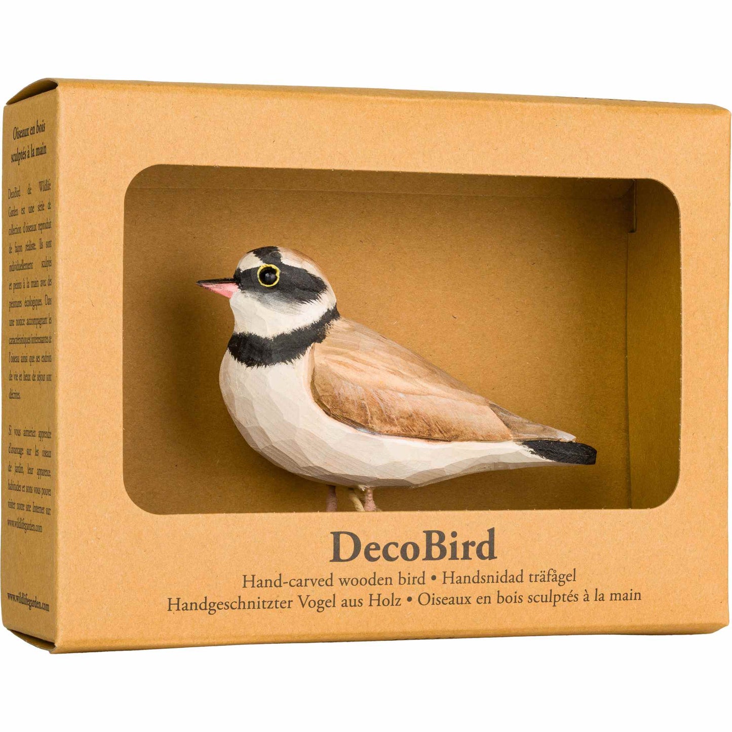 Wildlife Garden DecoBird Flußregenpfeifer handgeschnitzt