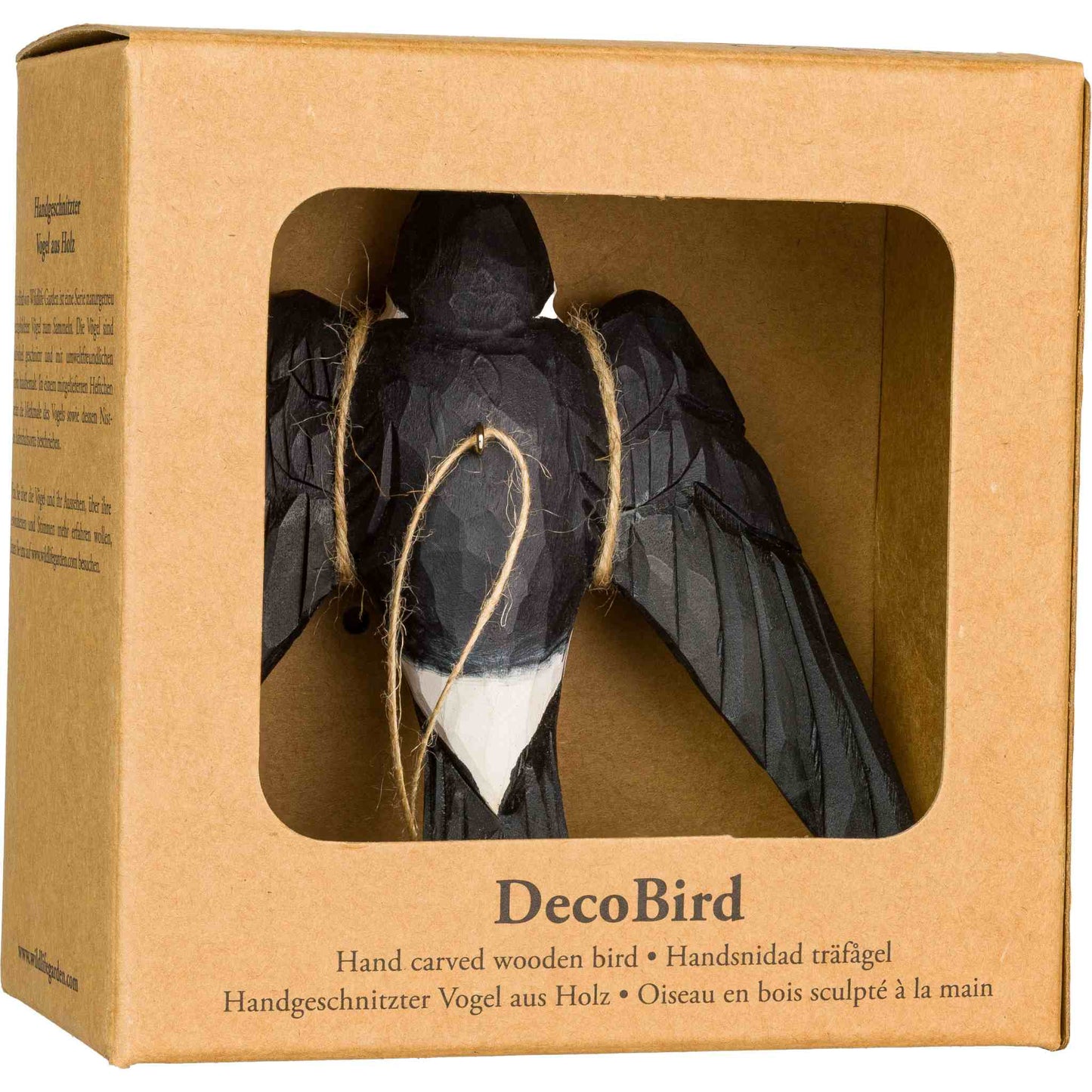 Wildlife Garden DecoBird Mehlschwalbe handgeschnitzt