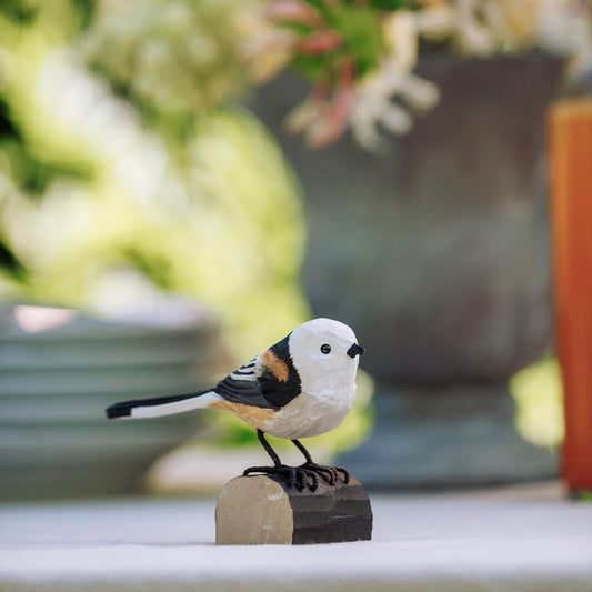 Wildlife Garden Decobird Schwanzmeise handgeschnitzt