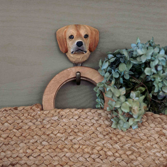 Wildlife Garden Decohook Wall Hook Golden Retriever (hand-carved)