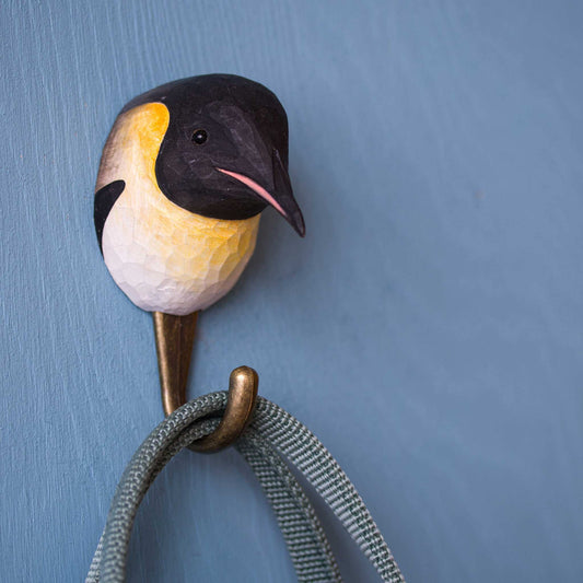 Wildlife Garden Decohook Wall Hook Penguin (hand-carved)