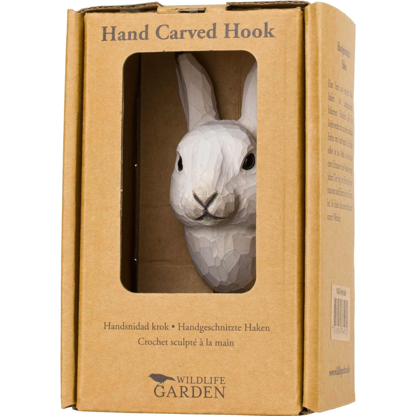 Wildlife Garden Decohook Wandhaken Polarhase (handgeschnitzt)