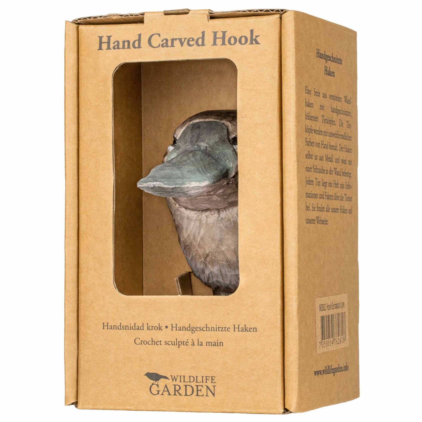Wildlife Garden Decohook Platypus (hand-carved)