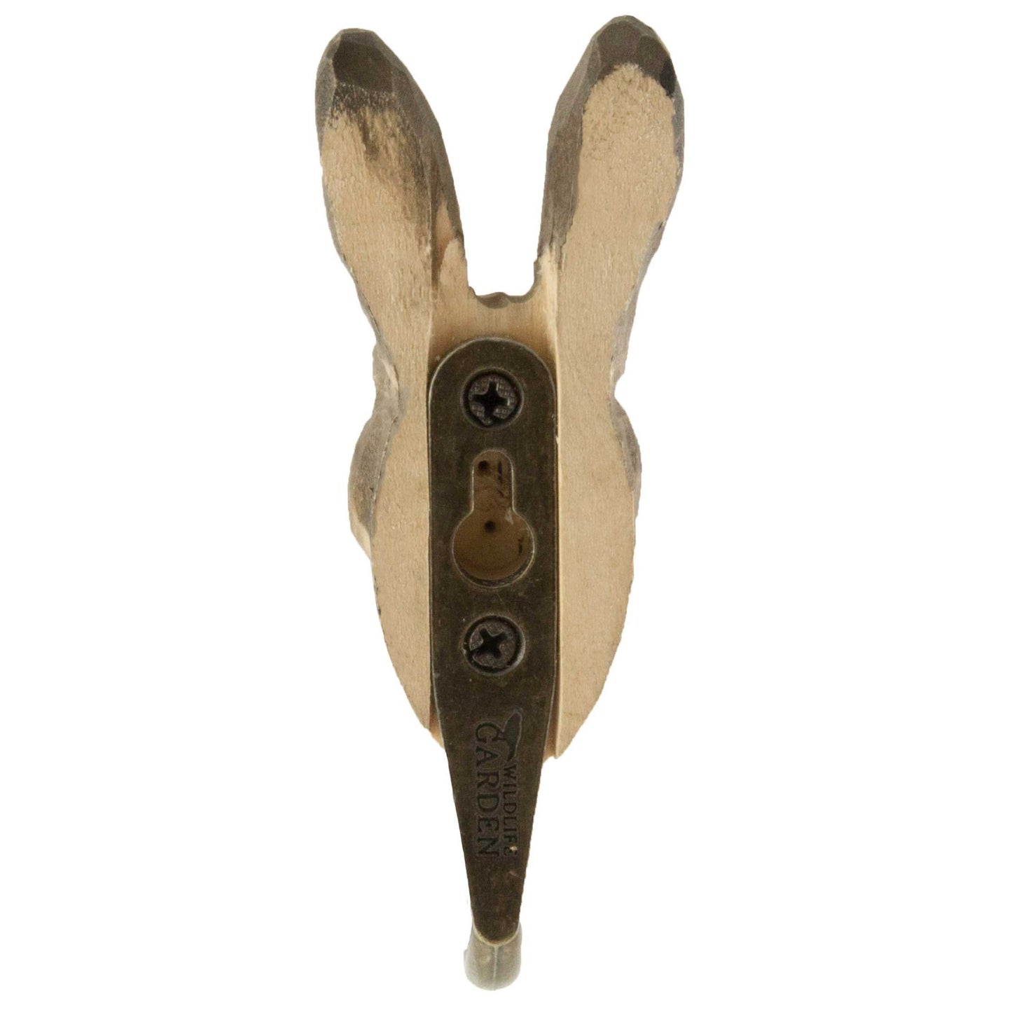 Wildlife Garden Decohook Wall Hook Snow Hare (hand-carved)