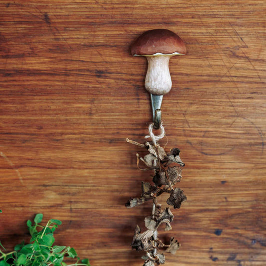 Wildlife Garden DecoHook Wall Hook Boletus (hand-carved)