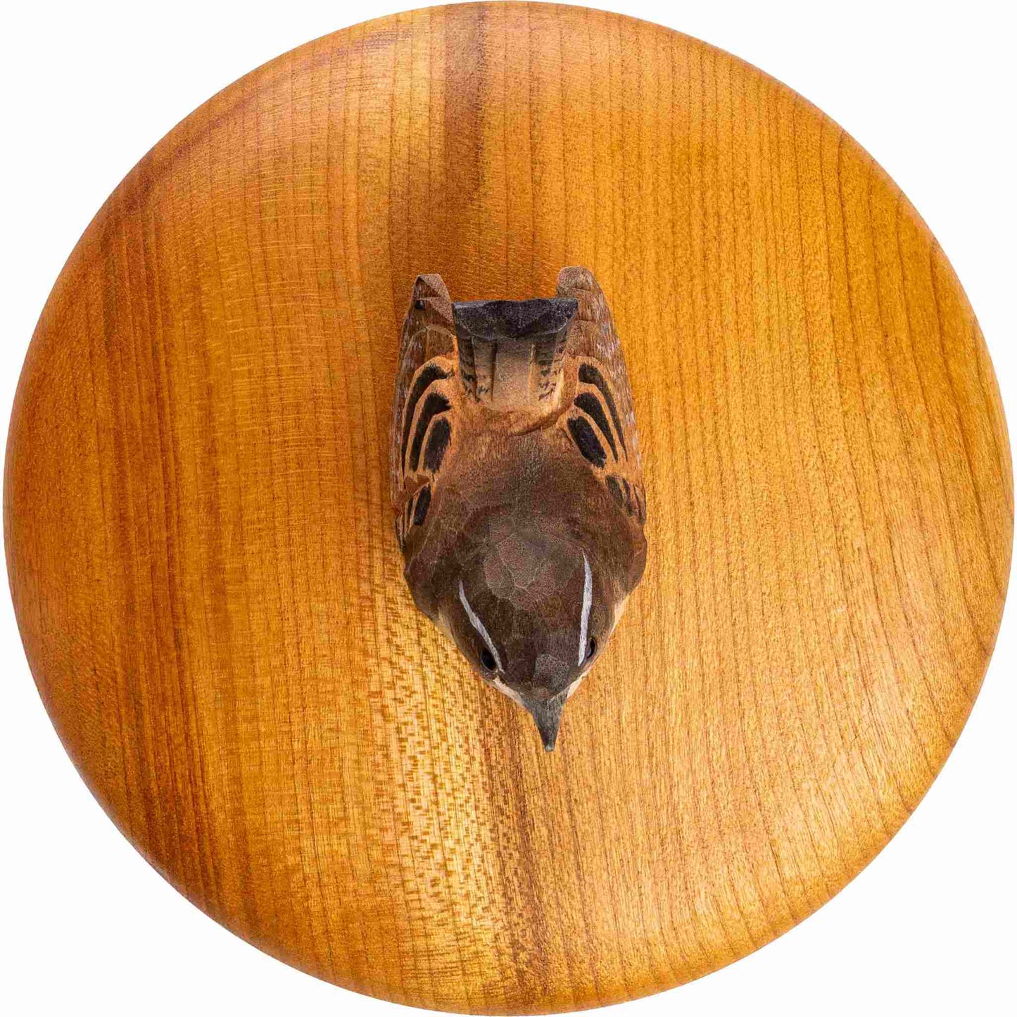 Wildlife Garden Holzdose Zaunkönig Höhe 9,3 cm Ø 11 cm handgeschnitzt
