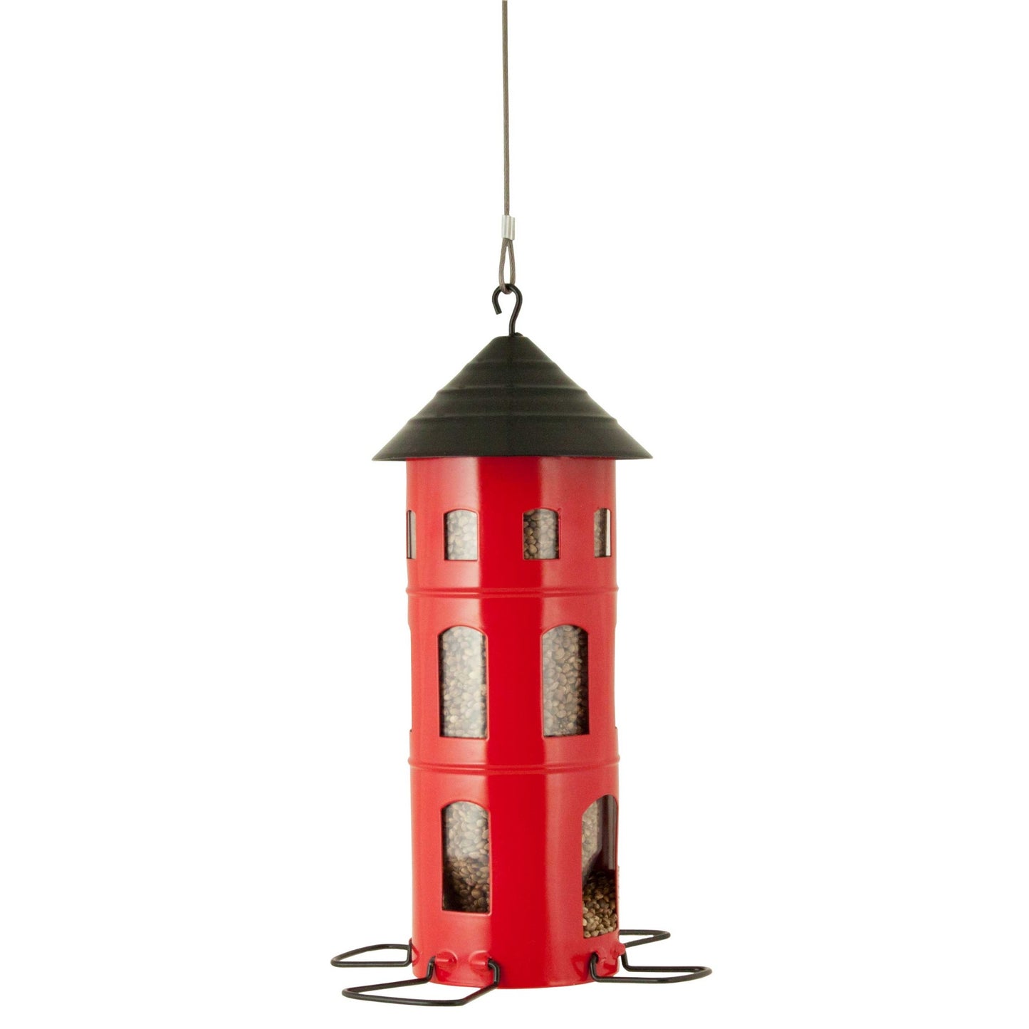 Wildlife Garden Kombi Samen Futterhäuschen Höhe 25,5 cm Ø 11 cm 1,2 Liter mit Draht zum Aufhängen