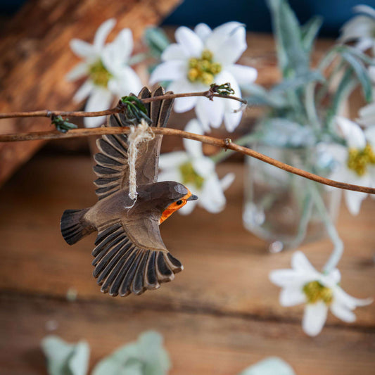 Wildlife Garden Weihnachtsbaumschmuck fliegendes Rotkehlchen zum Hängen