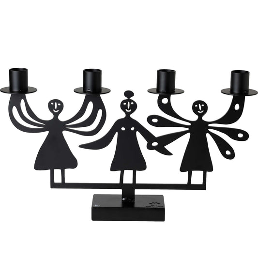 Bengt & Lotta Engel Kerzenständer Höhe 20 cm schwarz
