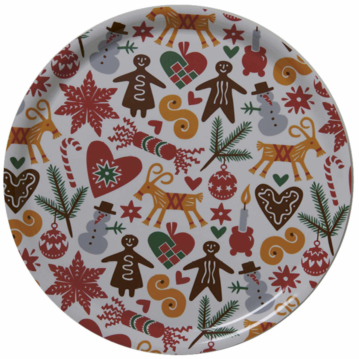 Bengt & Lotta God Jul Placemat Ø 31 cm white, red, multicolored