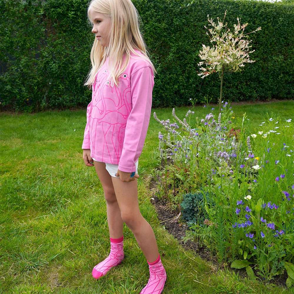 Bo Bendixen Kinder T-Shirt Langarm Flamingo pink
