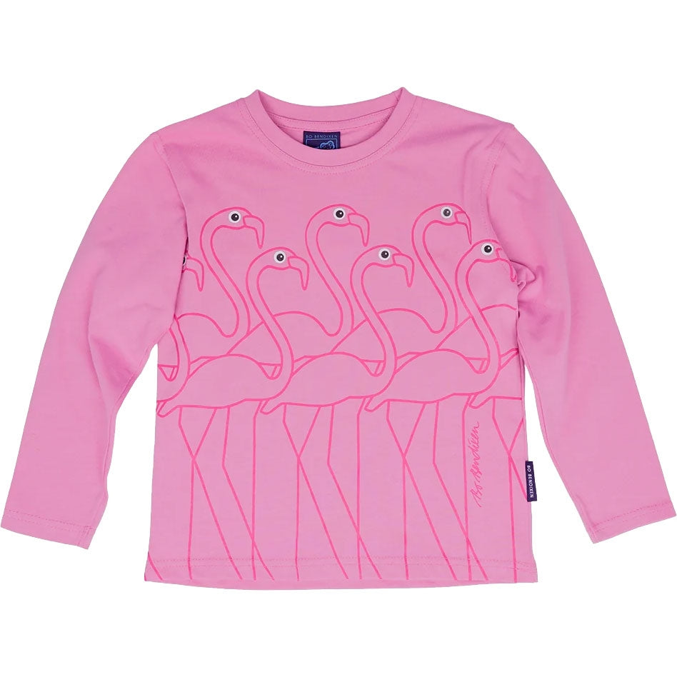 Bo Bendixen Kinder T-Shirt Langarm Flamingo pink