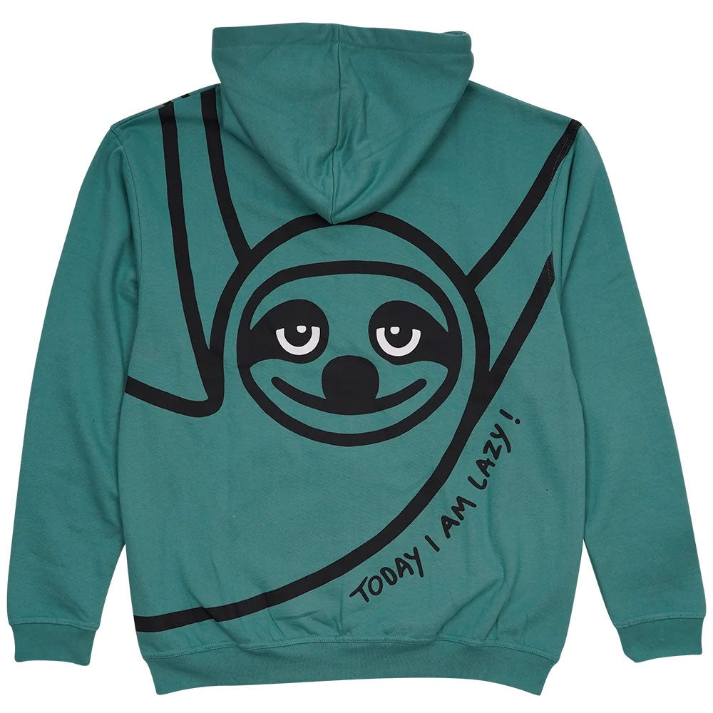 Bo Bendixen Sweatshirtjacke mit Kapuze Lazy Guy grün