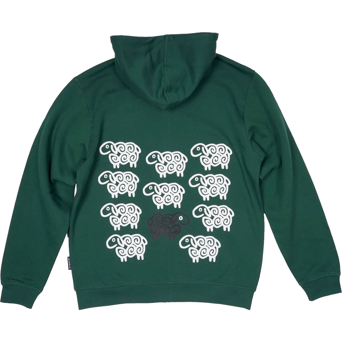 Bo Bendixen Sweatshirtjacke mit Kapuze Schaf grün