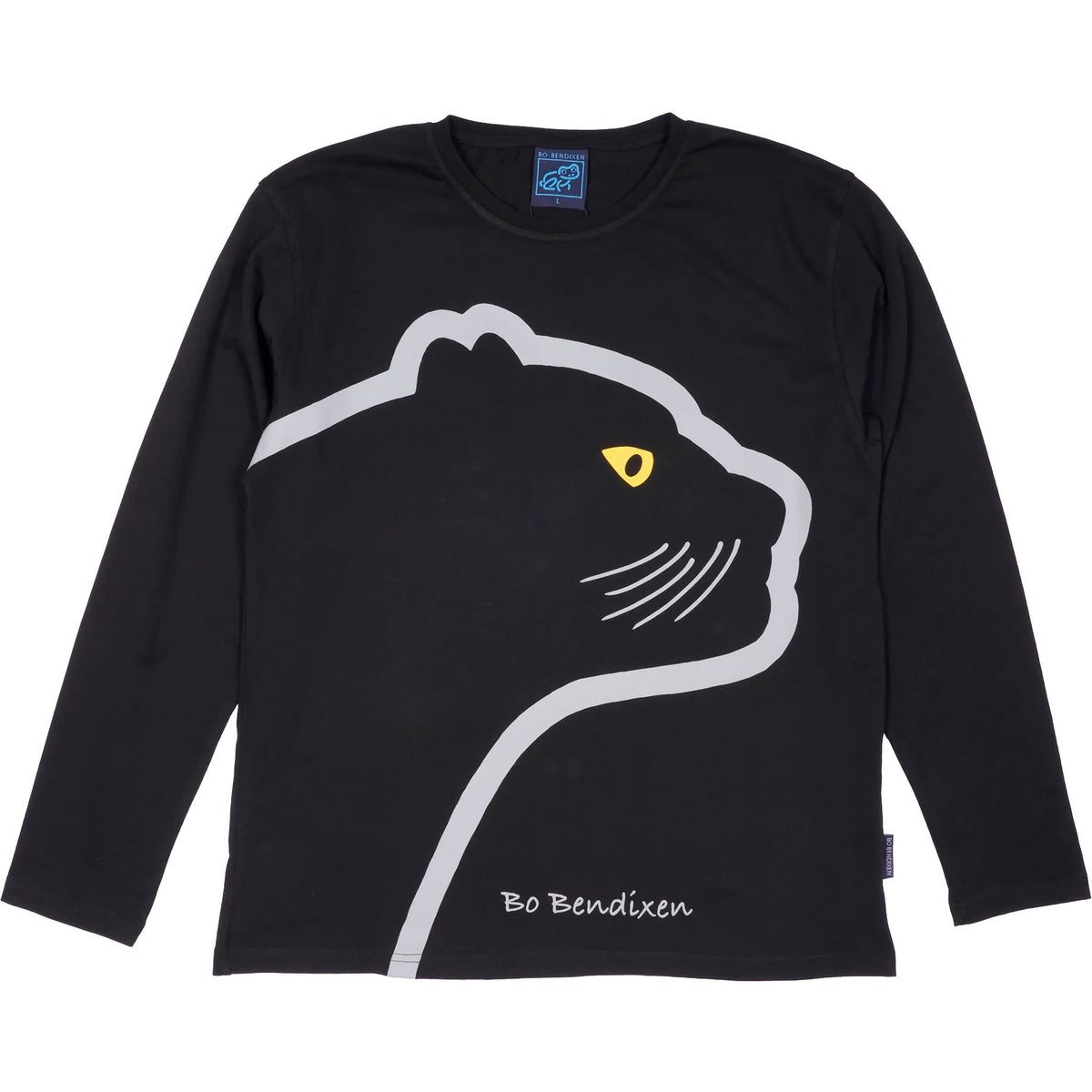 Bo Bendixen T-Shirt Langarm Panther schwarz