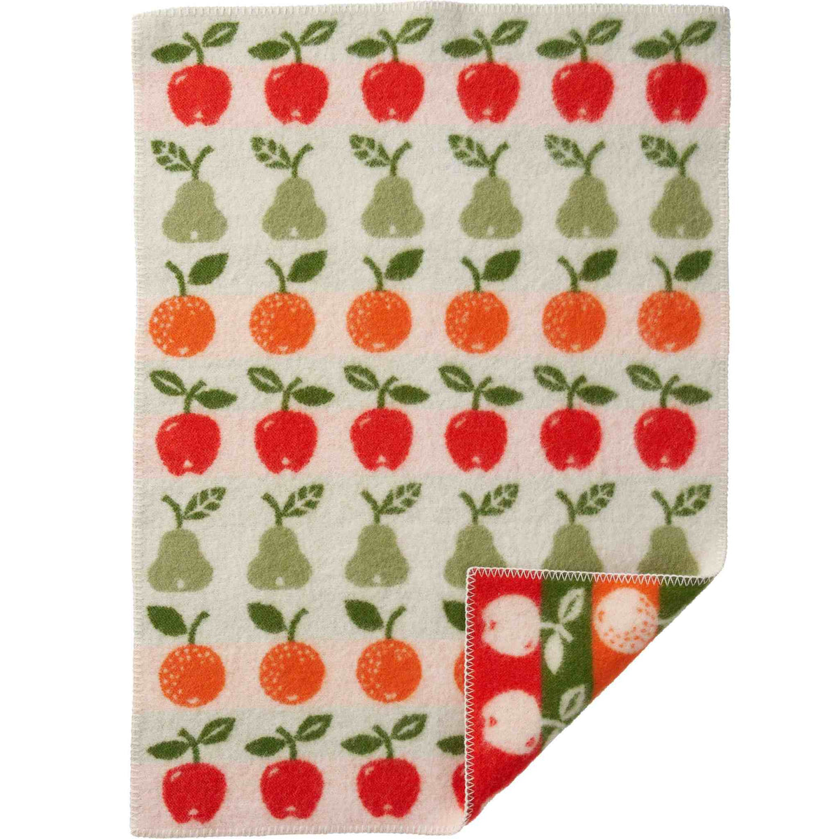 Klippan Früchte Babywolldecke aus Lammwolle 65 × 90 cm mehrfarbig