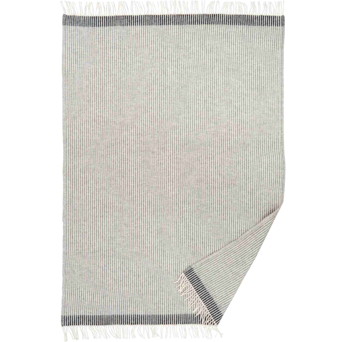 Klippan Rib wool throw in brushed lambswool 130 × 200 cm
