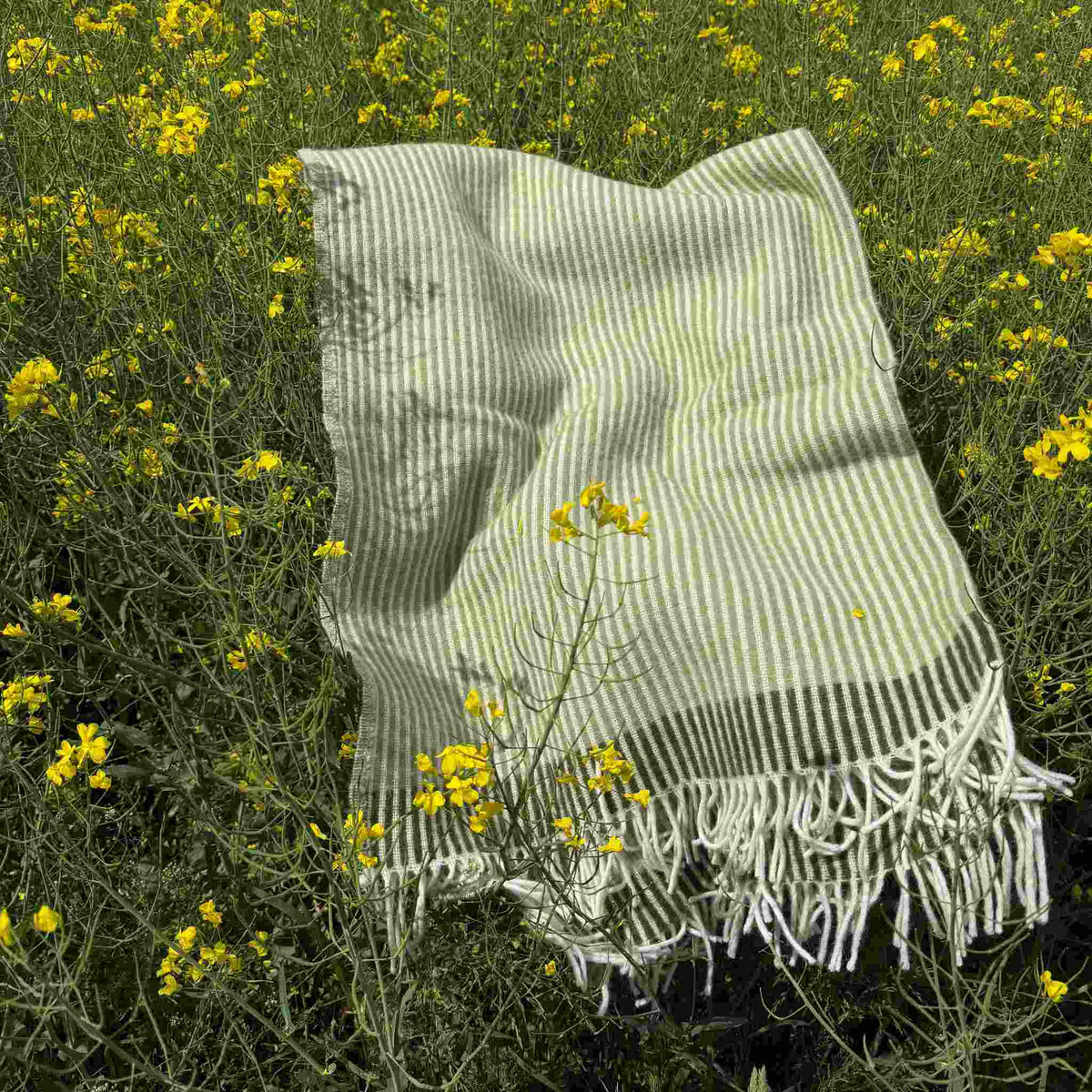 Klippan Rib wool throw in brushed lambswool 130 × 200 cm