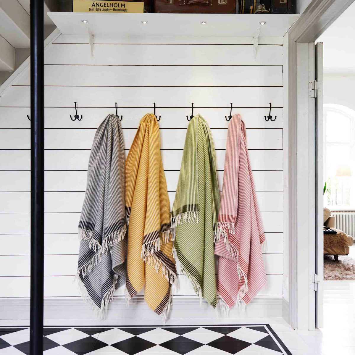Klippan Rib wool throw in brushed lambswool 130 × 200 cm