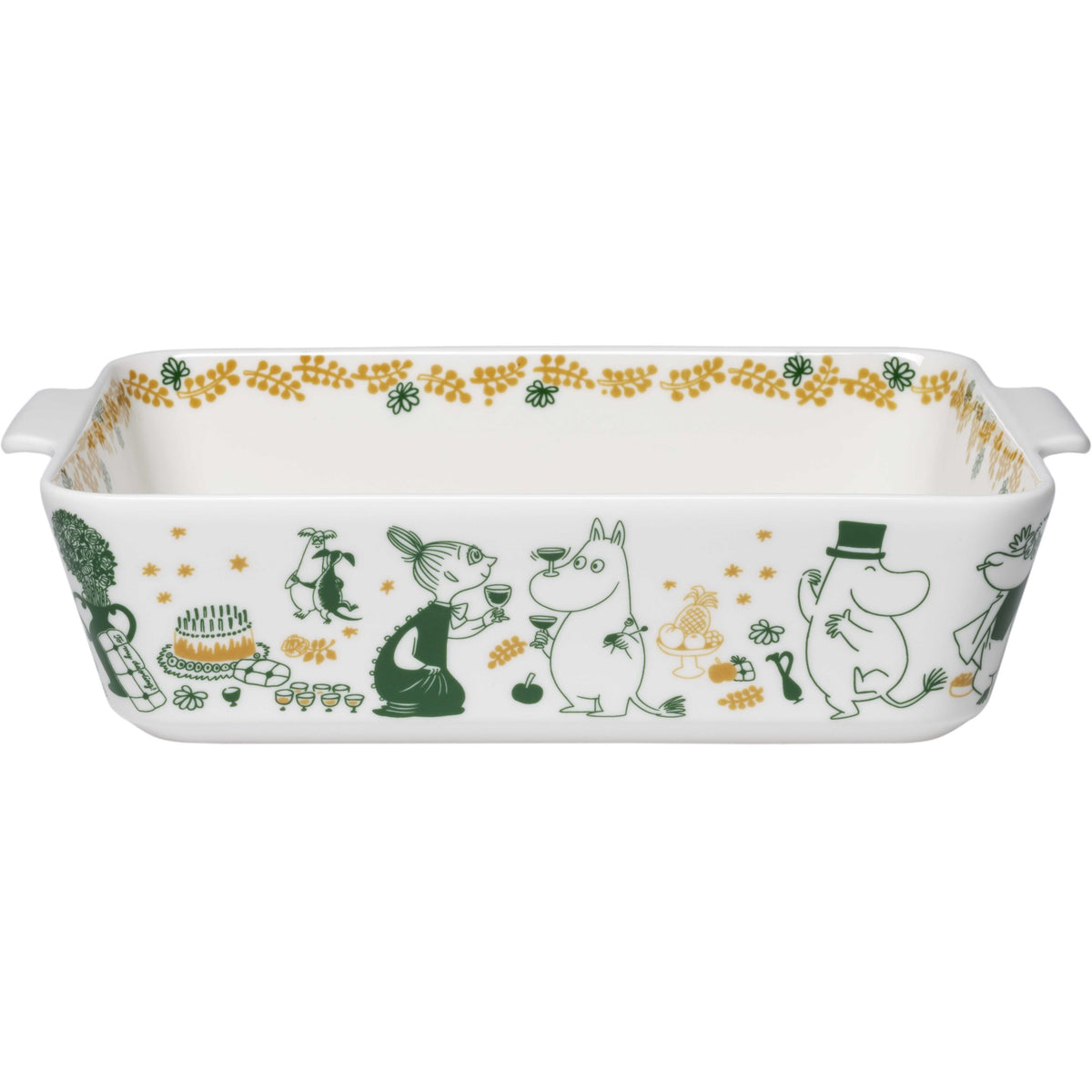 Moomin by Arabia Moomin's Gift of Love Oven Dish 2.5 L cream, Christmas green