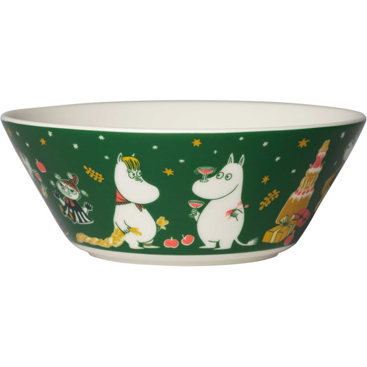 Moomin by Arabia Mumins Gift of Love Schüssel Ø 15 cm weihnachtsgrün, creme