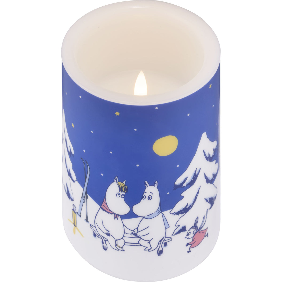 Muurla Moomin Starry Night LED Candle Ø 10 cm height 12.5 cm night blue, white