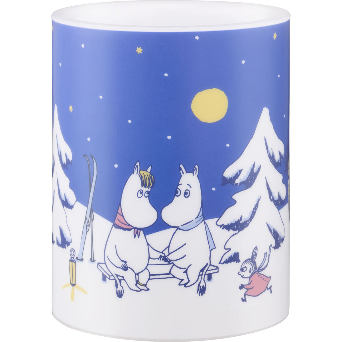 Muurla Moomin Starry Night LED Candle Ø 10 cm height 12.5 cm night blue, white