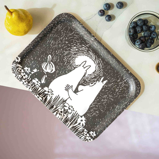 Muurla Mumins Freundschaft Tablett 20x27 cm schwarz