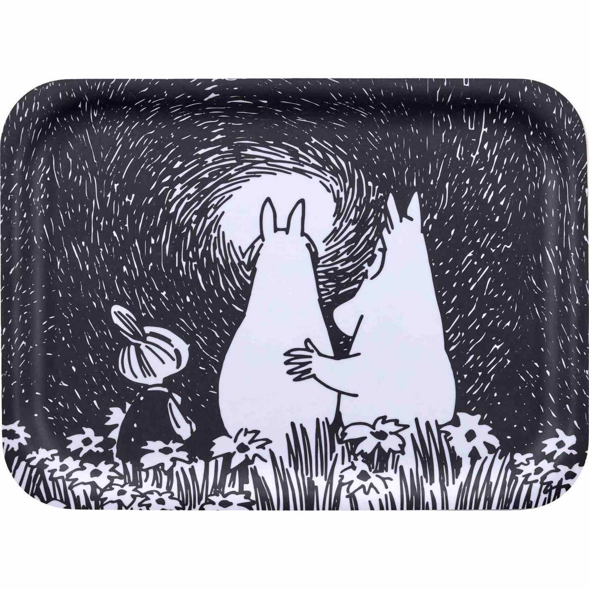 Muurla Mumins Freundschaft Tablett 20x27 cm schwarz