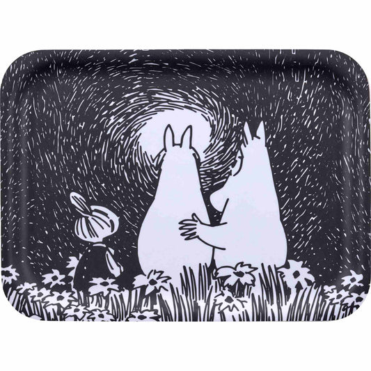 Muurla Mumins Freundschaft Tablett 20x27 cm schwarz